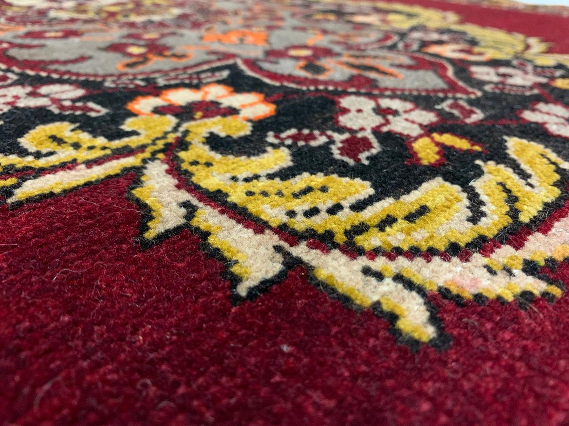 6x11 Red and Black Turkish Tribal Rug
