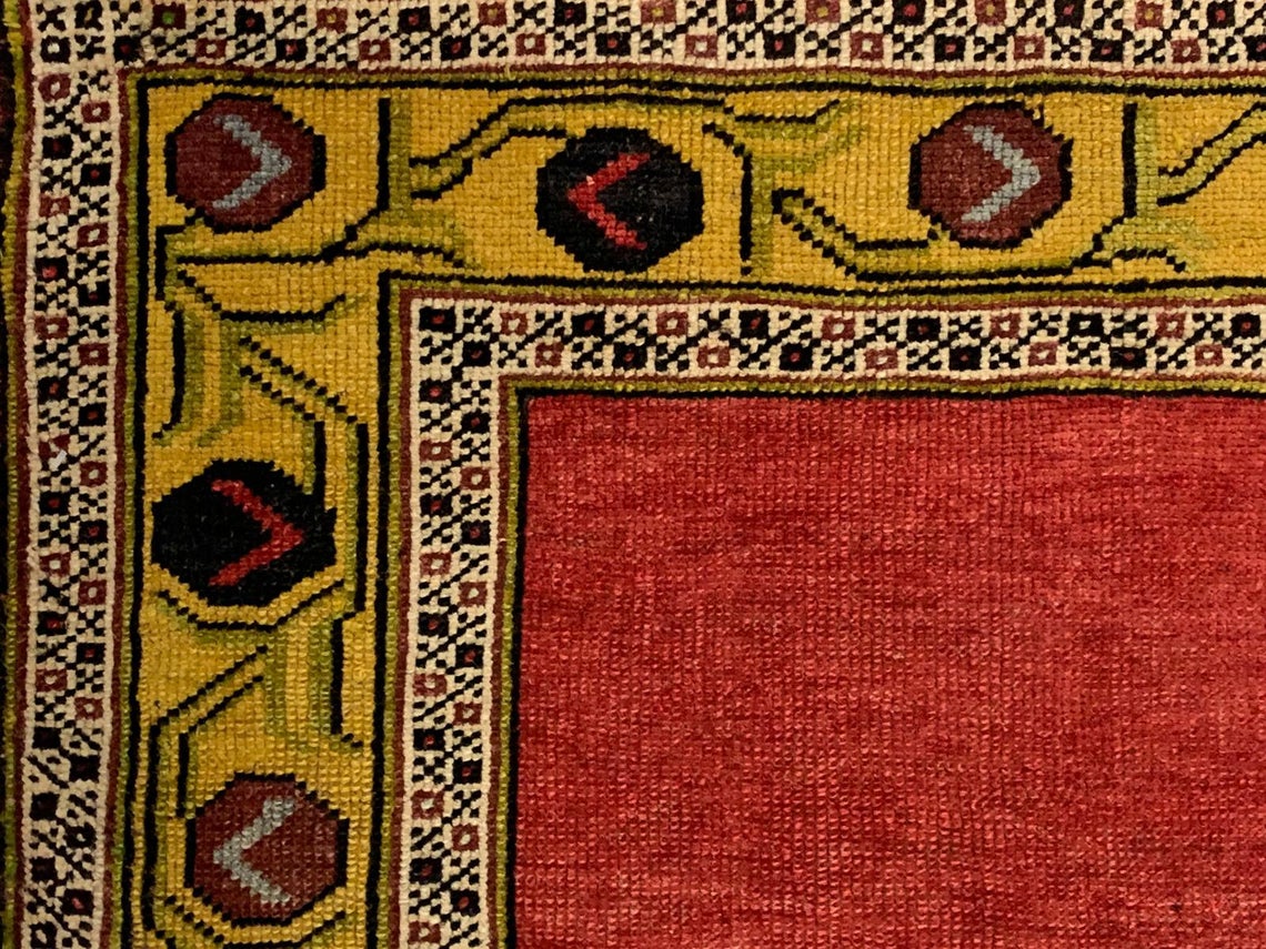 5x13 Gold and Red Turkish Tribal Runner