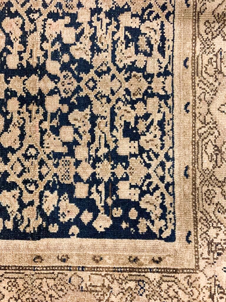 4x6 Navy and Brown Persian Tribal Rug