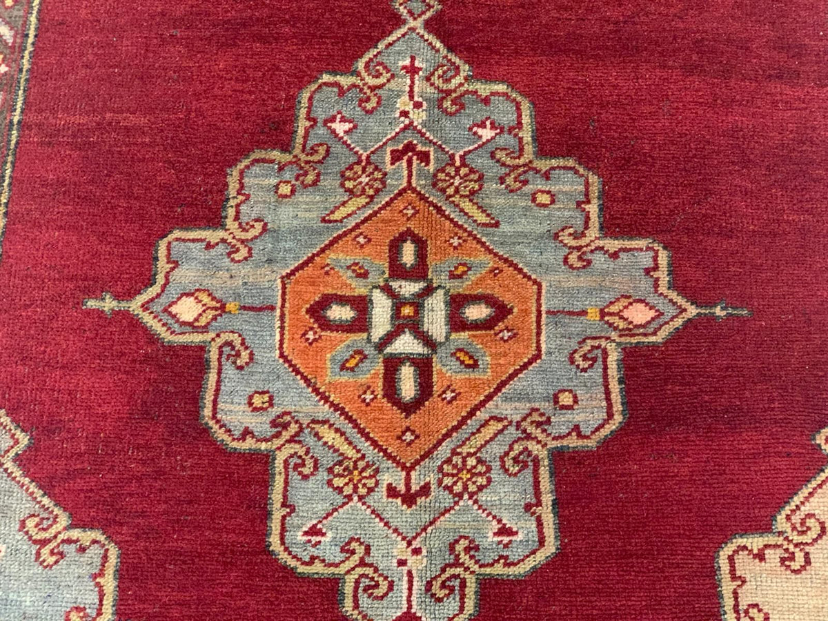 5x11 Red and Blue Anatolian Turkish Tribal Runner