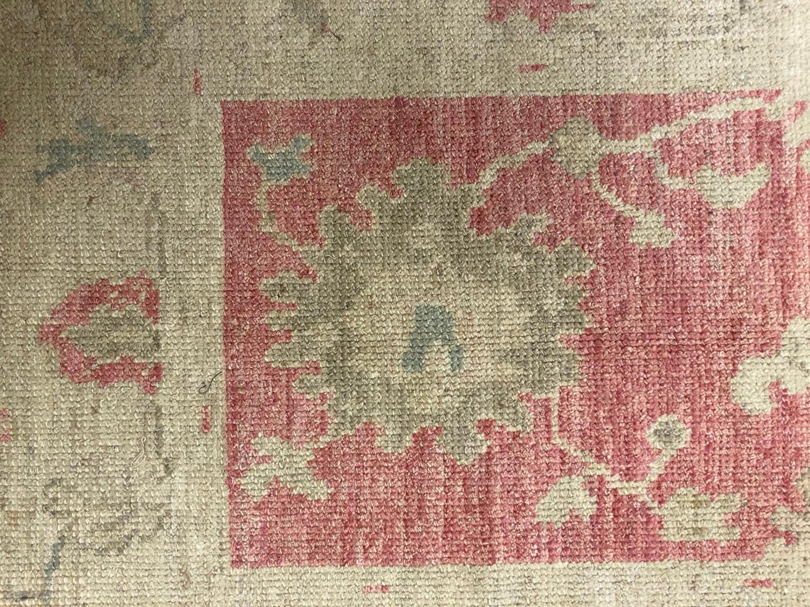 3x5 Pink and Beige Turkish Oushak Rug