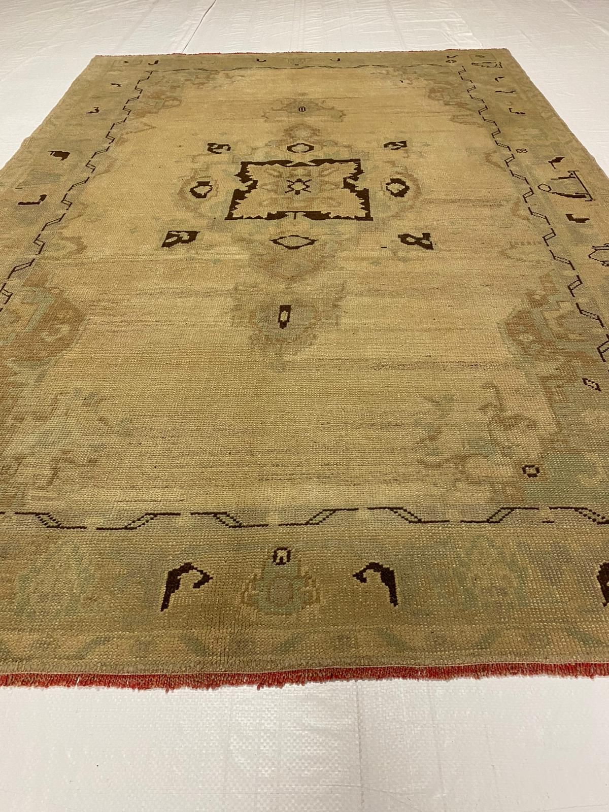 5x8 Ivory Turkish Tribal Rug