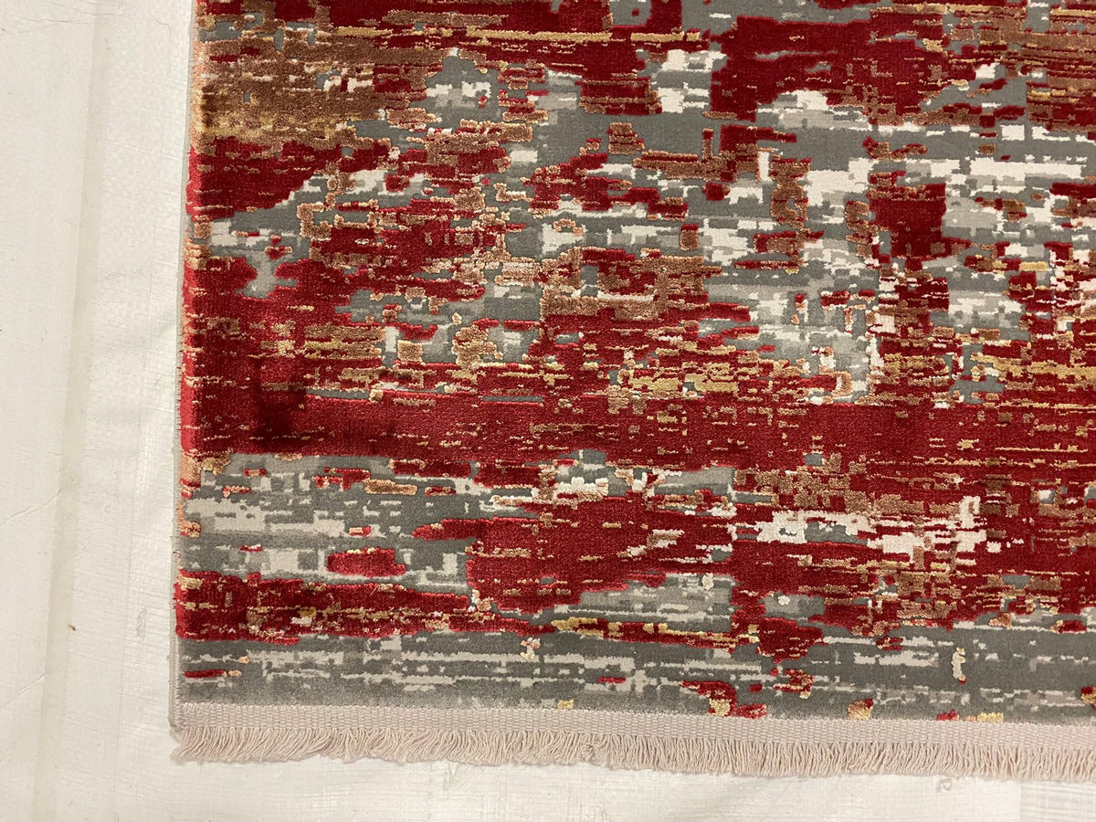 8x10 Red and Gray Turkish Antep Rug