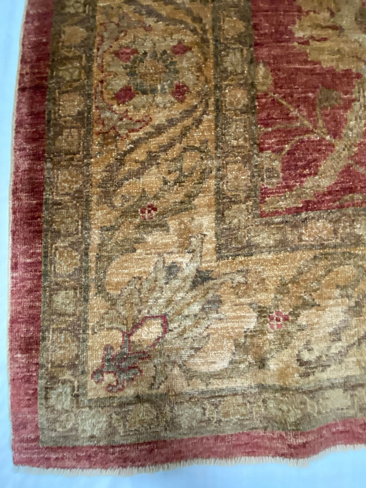 7x9 Red and Gold Turkish Oushak Rug