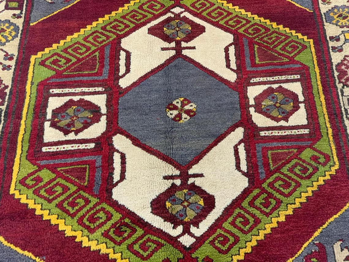 4x12 Red and Beige Turkish Tribal Runner