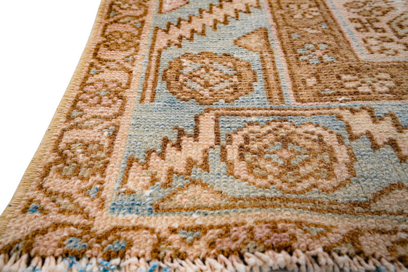 4x7 Beige and Brown Persian Tribal Rug