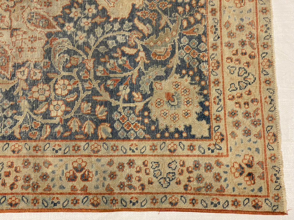 4x5 Blue and Red Persian Traditional Rug