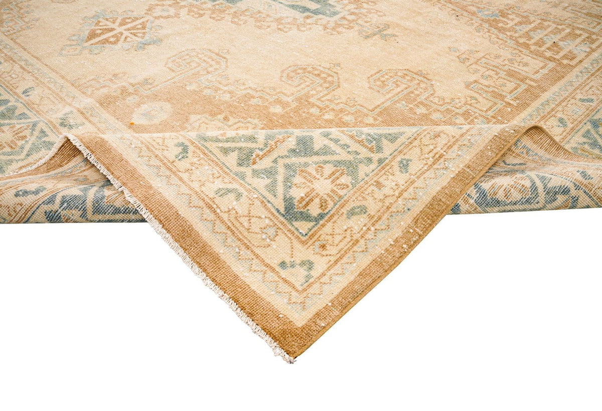 10x14 Beige and Blue Persian Traditional Rug