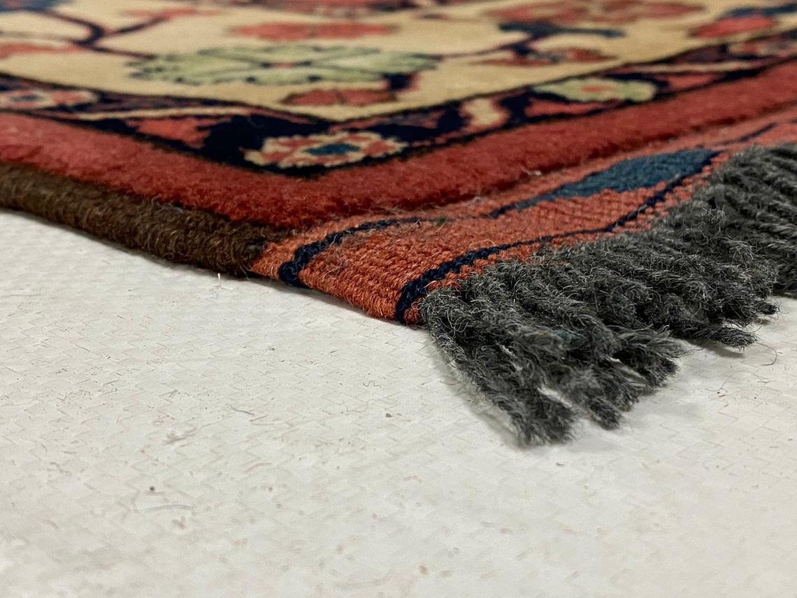 6x10 Red and Ivory Turkish Tribal Rug