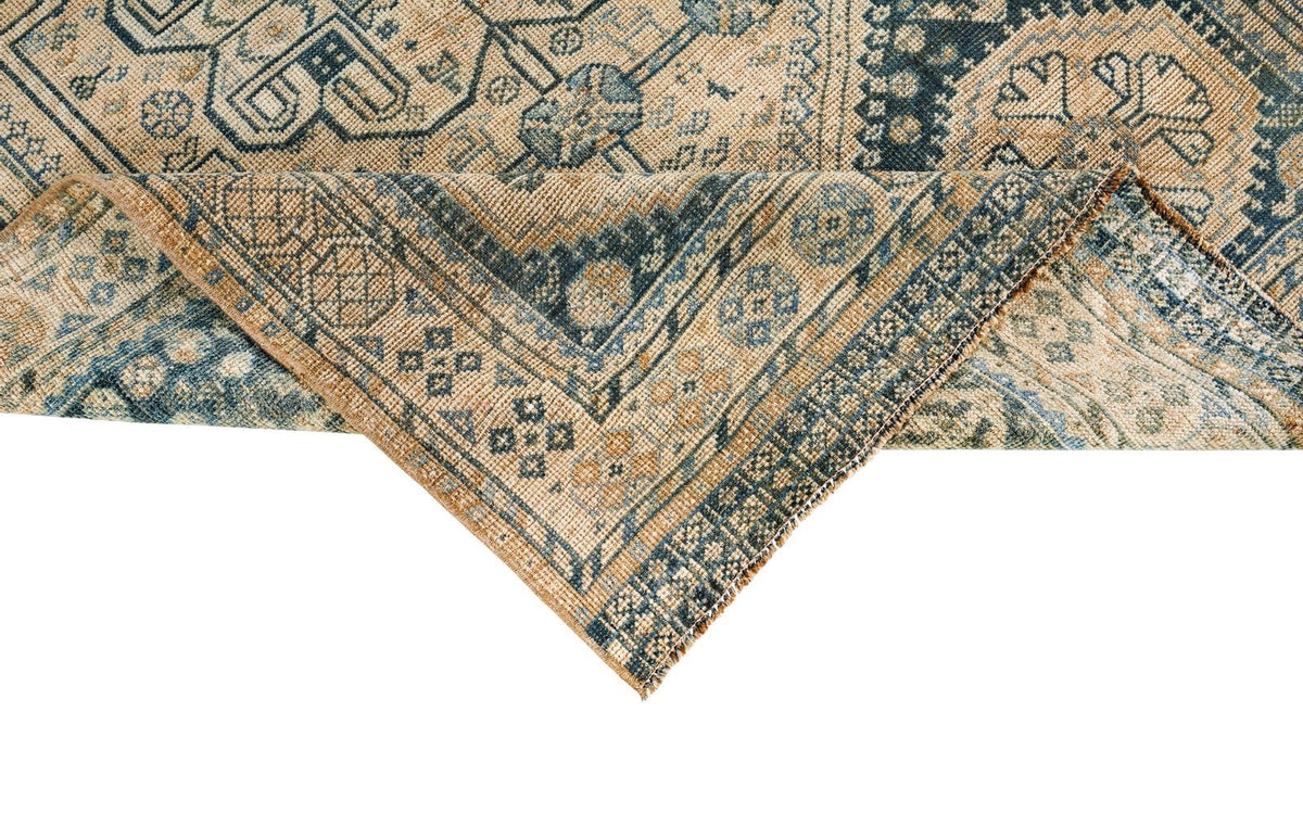 4x5 Blue and Beige Persian Rug