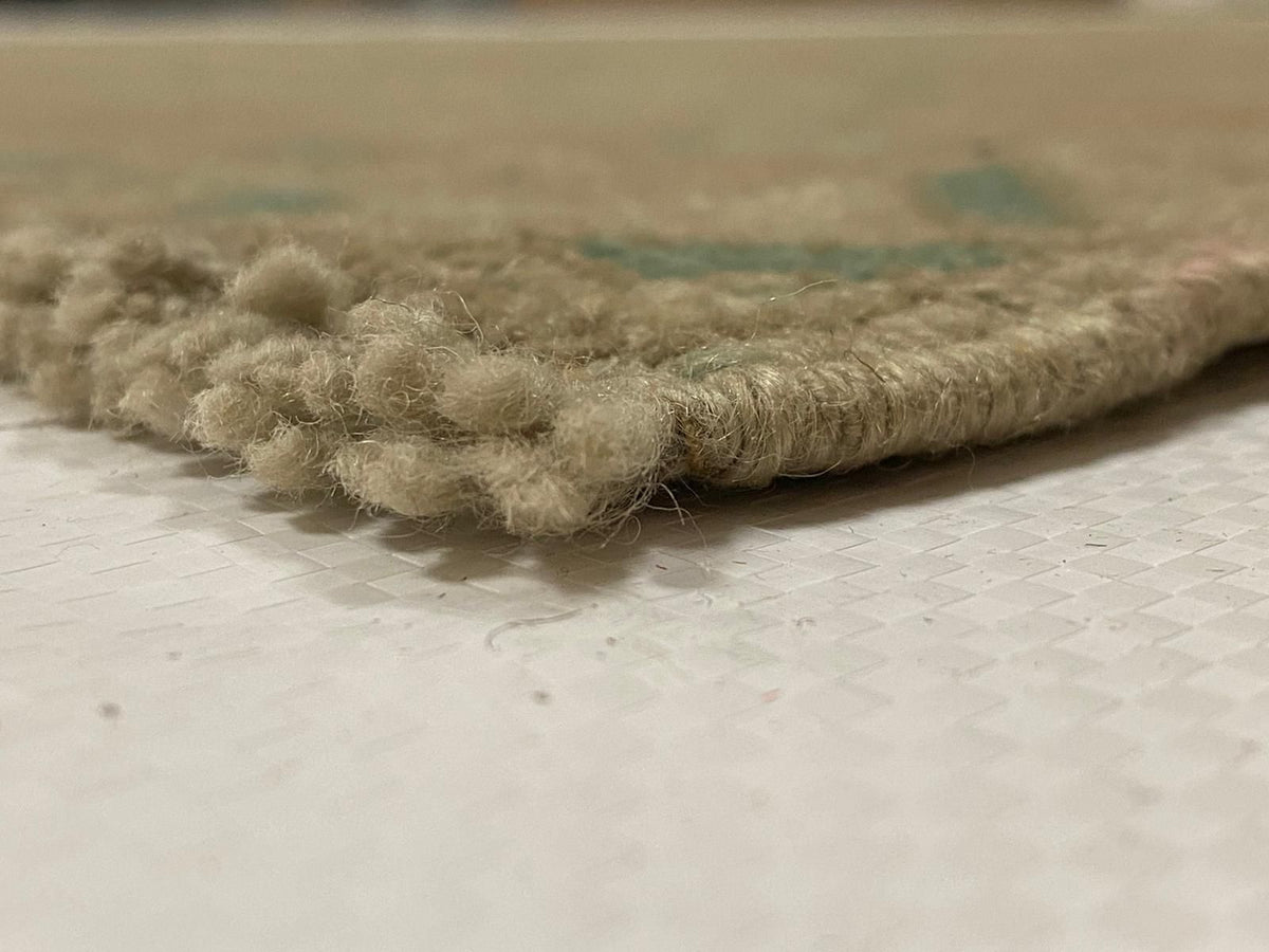 4x8 Ivory and Gold Turkish Tribal Rug