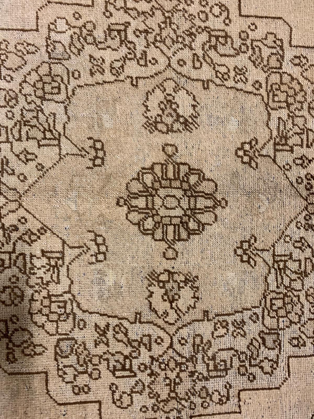 6x11 Ivory Turkish Tribal Rug