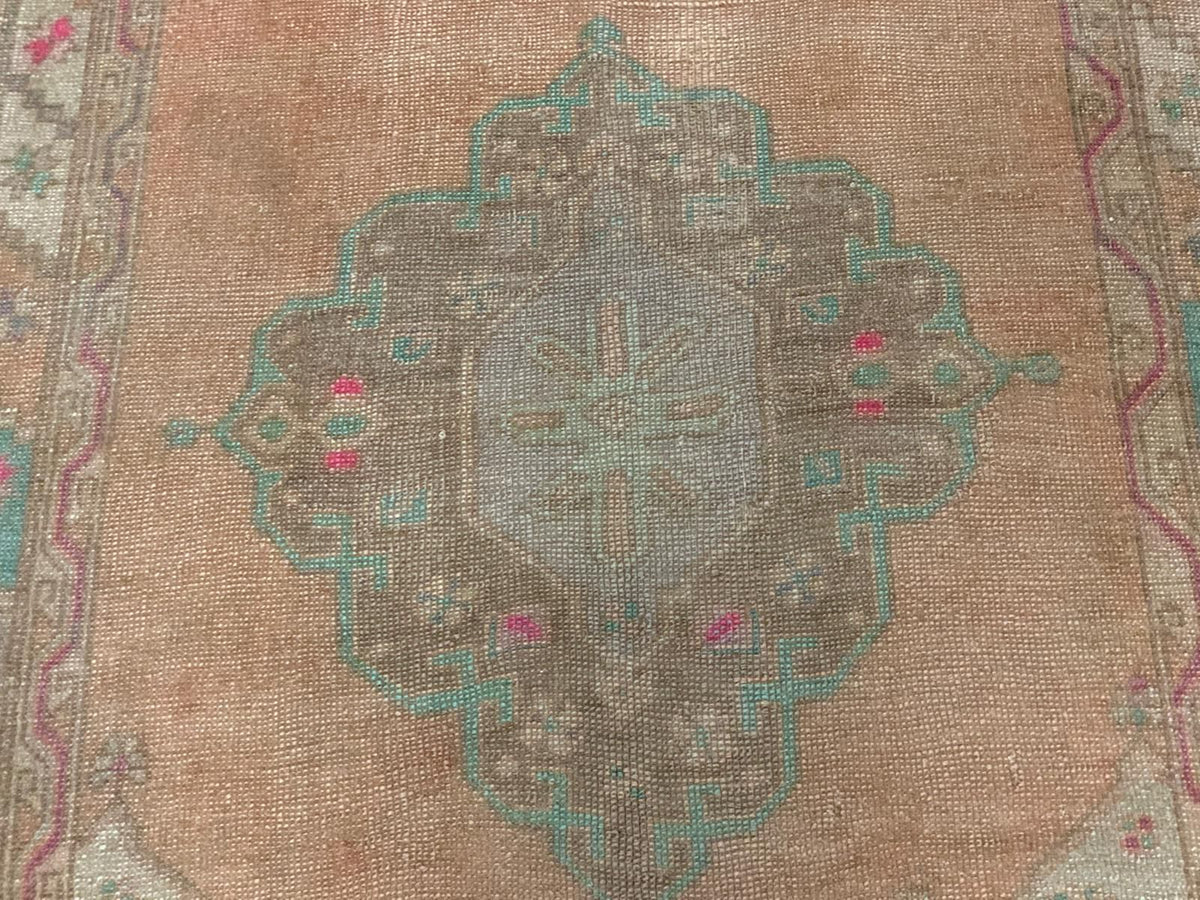 5x10 Beige and Beige Turkish Tribal Runner