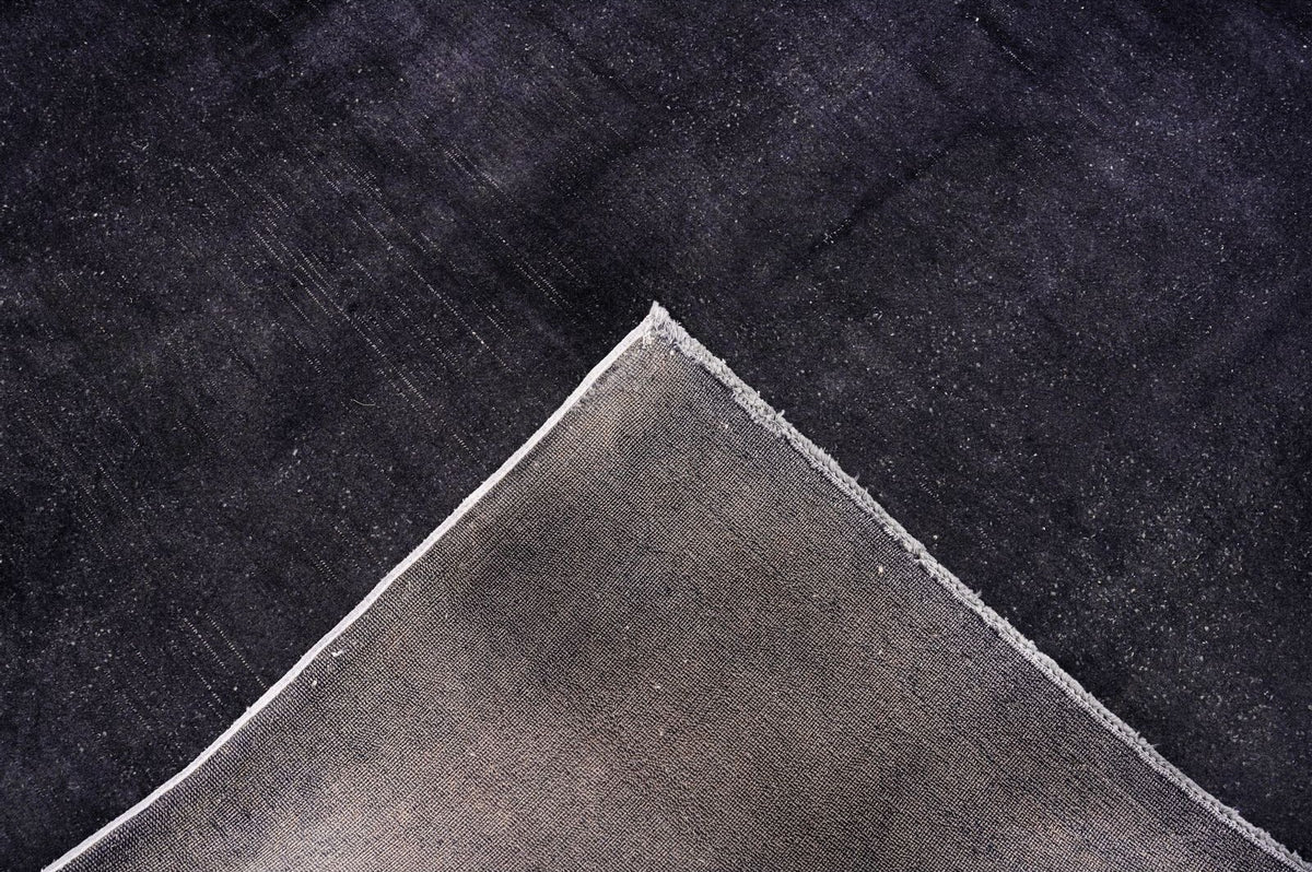 9x14 Black Turkish Overdyed Rug