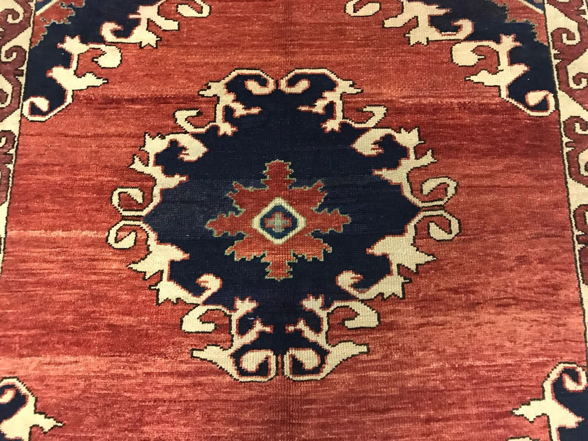 5x12 Red and Navy Turkish Tribal Runner