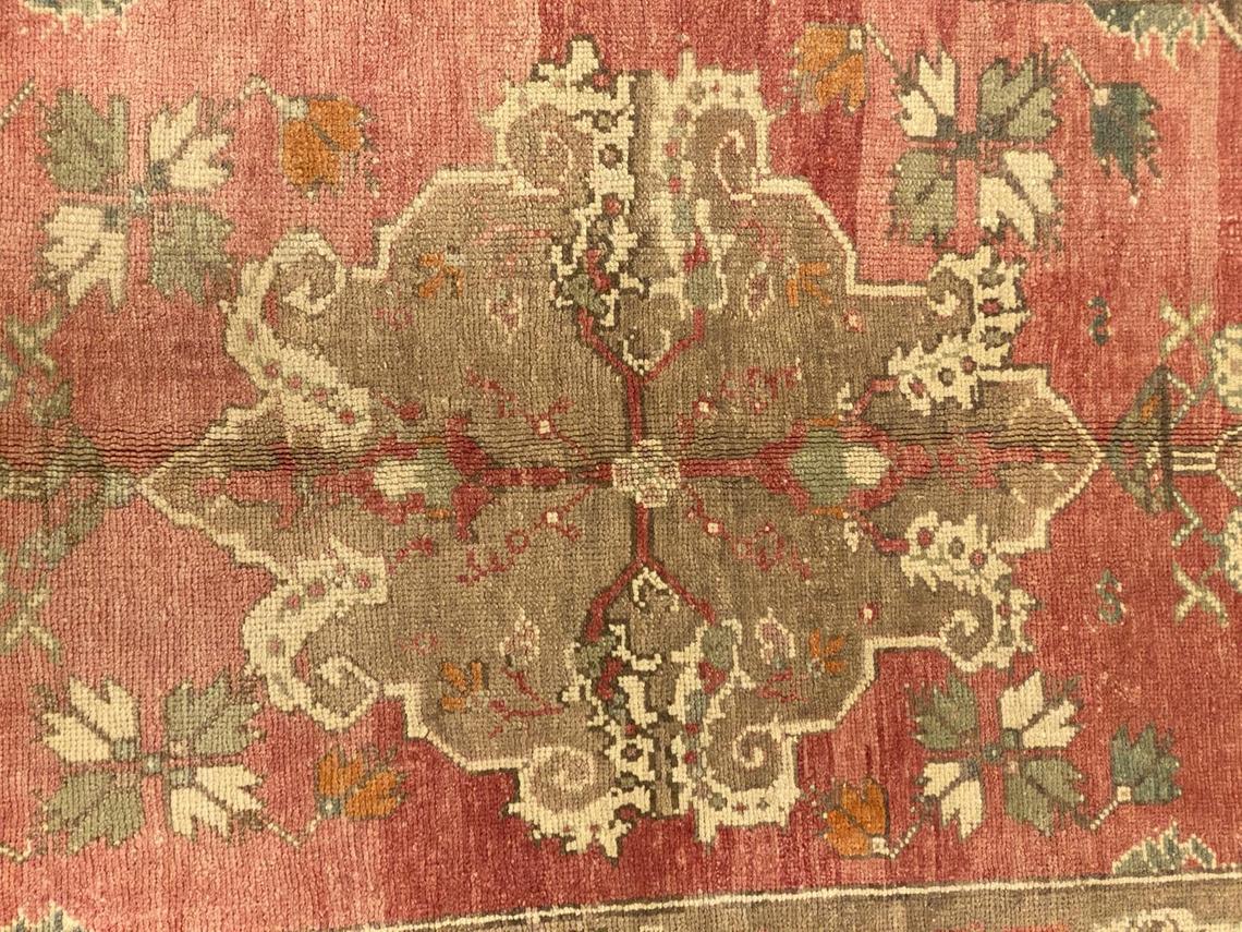 4x7 Brown and Red Turkish Tribal Rug