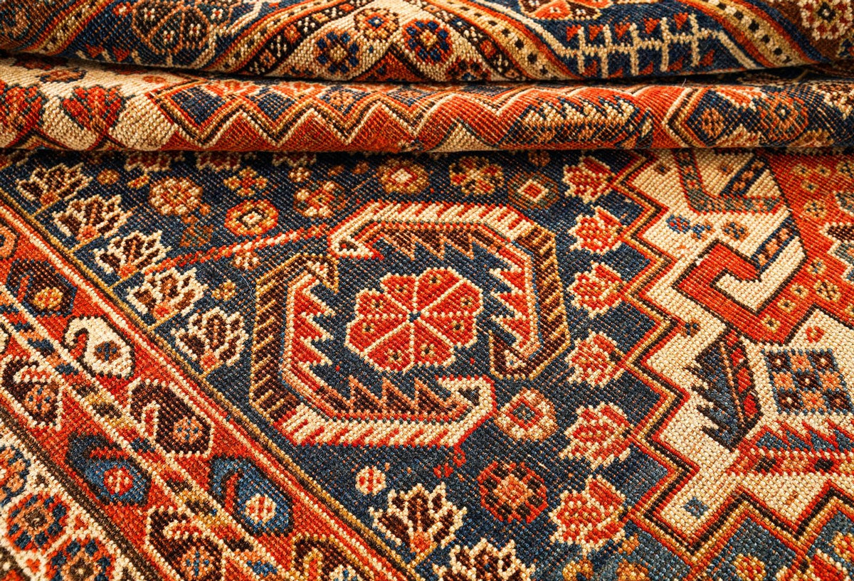 4x7 Brown and Rust Persian Rug