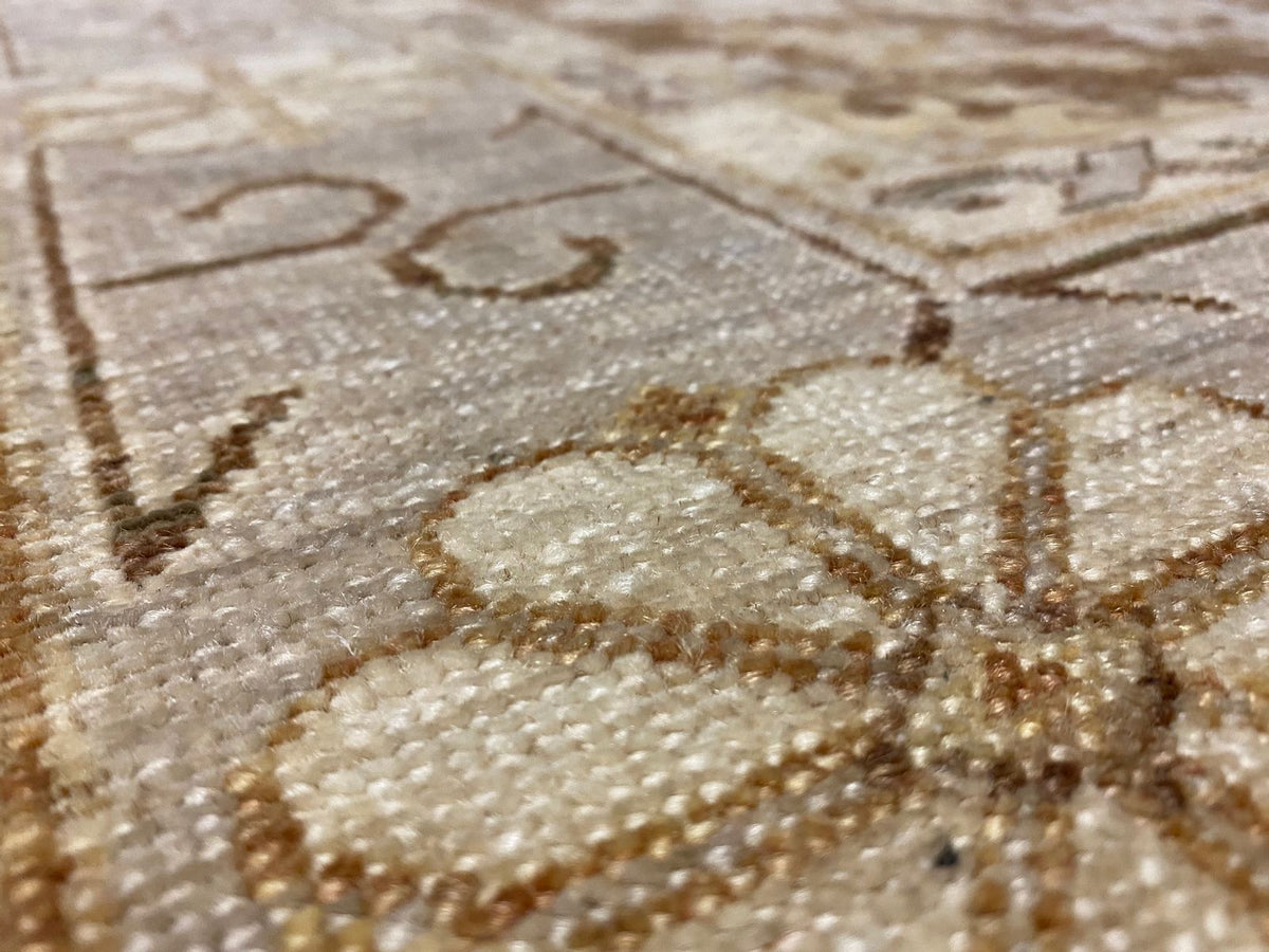 4x6 Brown and Ivory Traditional Rug