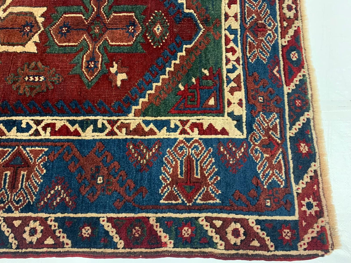 10x14 Navy and Red Traditional Rug