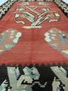 6x9 Red and Brown Turkish Tribal Rug
