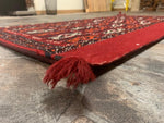 2x4 Red and Ivory Turkish Tribal Rug