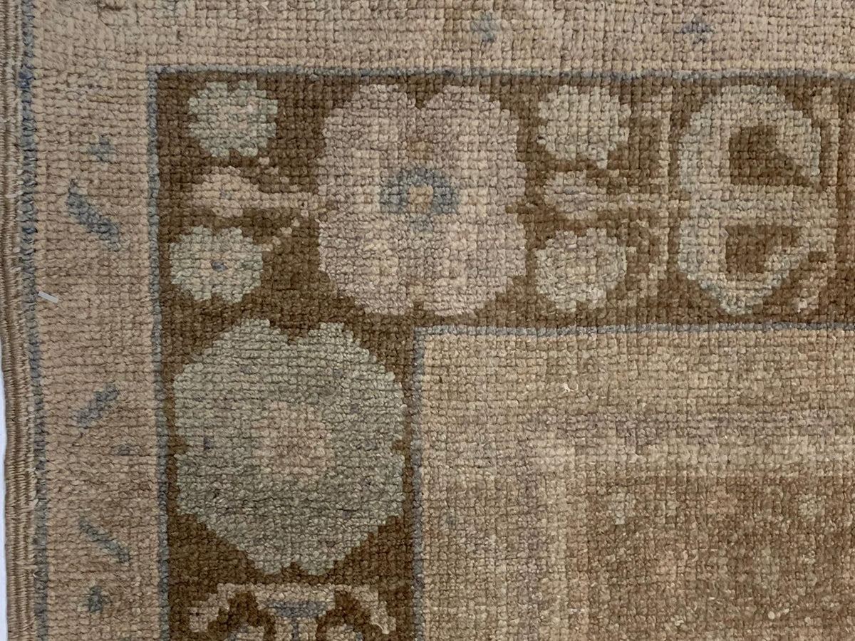 4x8 Ivory and Brown Turkish Tribal Runner