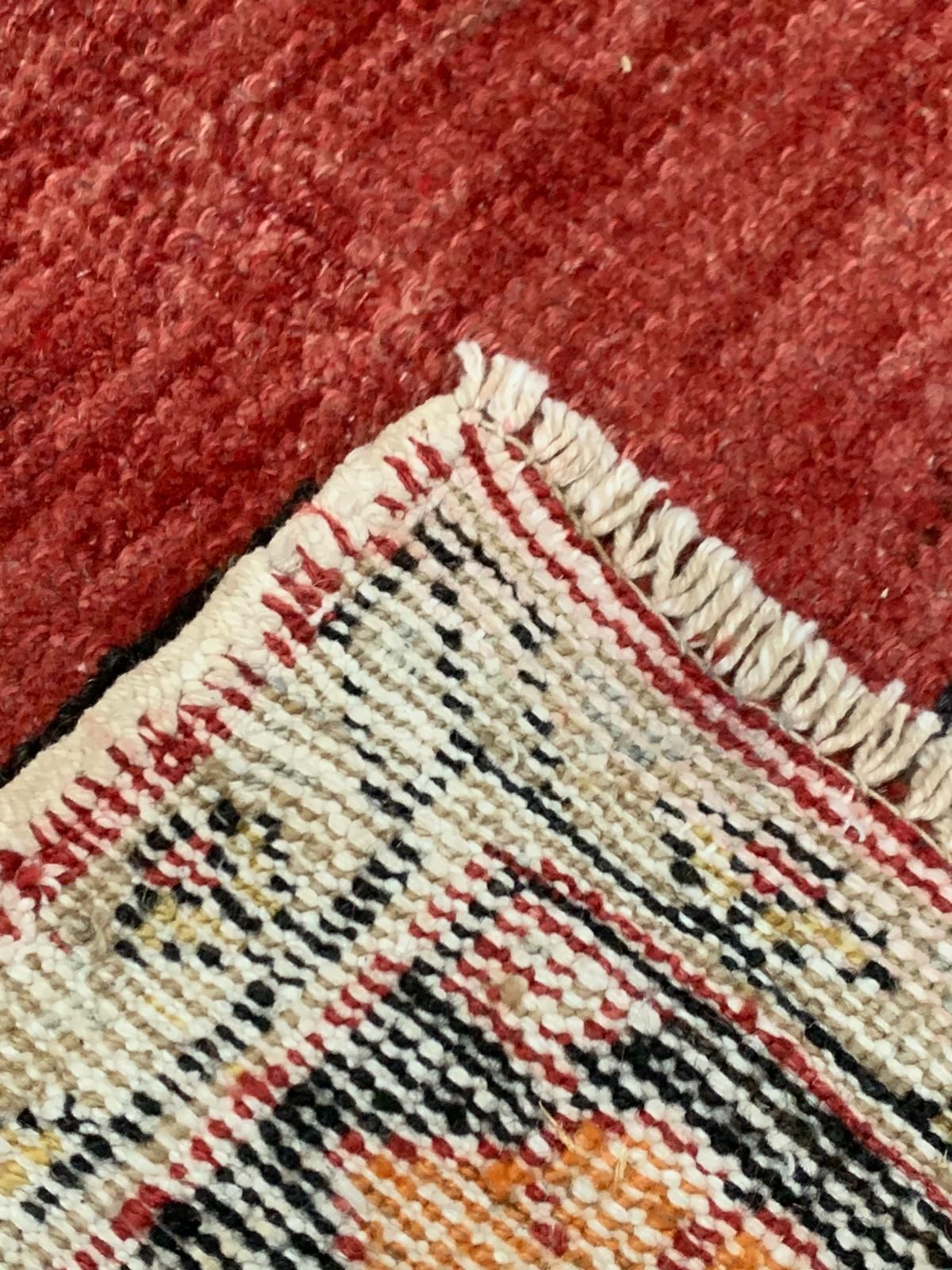 5x8 Red and Black Turkish Tribal Rug