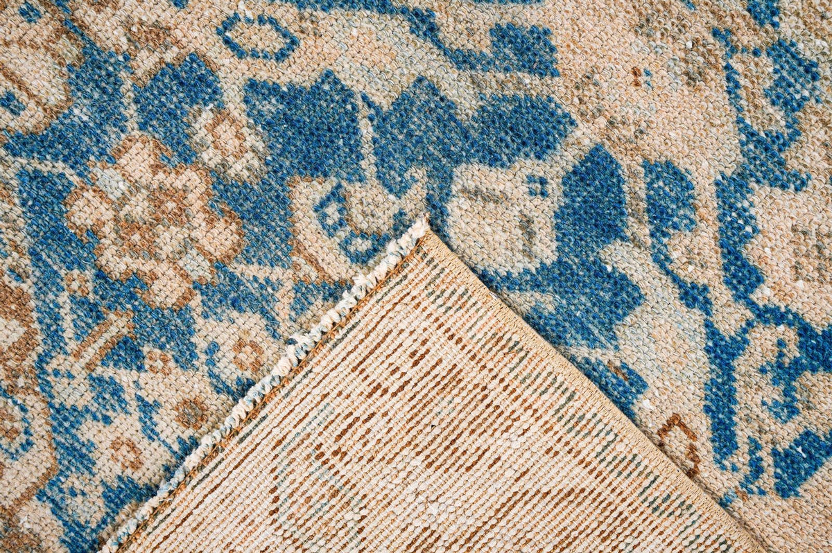 3x10 Blue and Beige Persian Tribal Runner