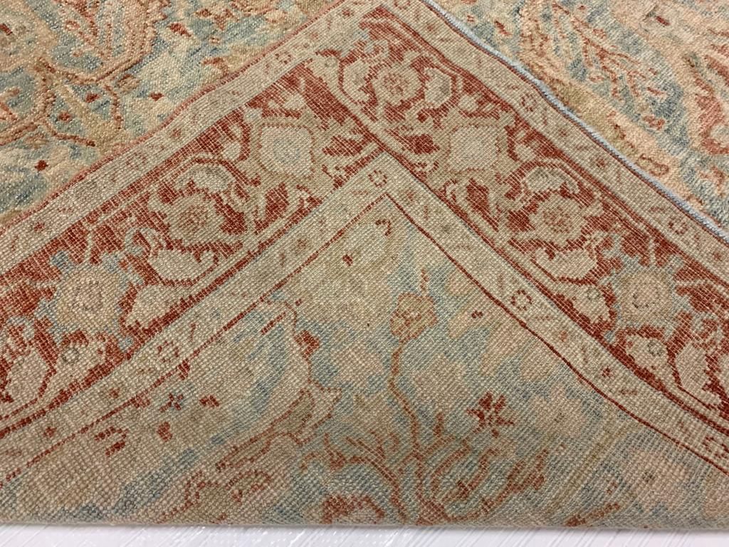 5x7 Blue and Red Turkish Oushak Rug