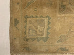 6x9 Gold and Blue Turkish Tribal Rug