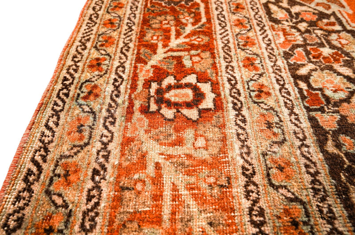 5x7 Orange and Brown Persian Rug