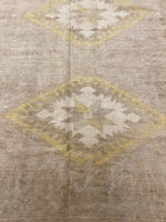 7x7 Beige and Gold Turkish Tribal Rug