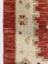 3x11 Red and Gold Turkish Oushak Rug Runner