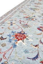 3x10 Blue and Multicolor Turkish Tribal Runner