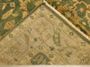 6x9 Green and Ivory Turkish Oushak Rug