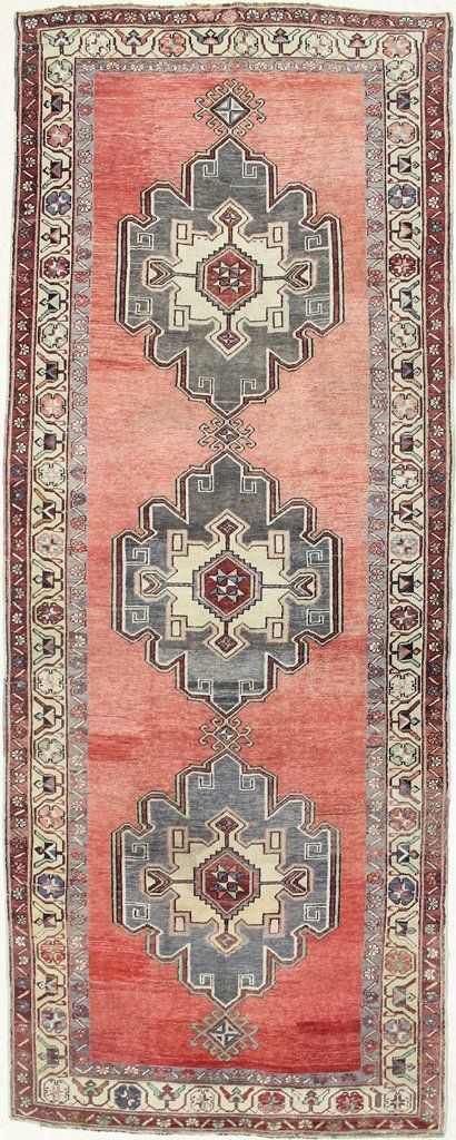 5x13 Red and Ivory Turkish Tribal Runner