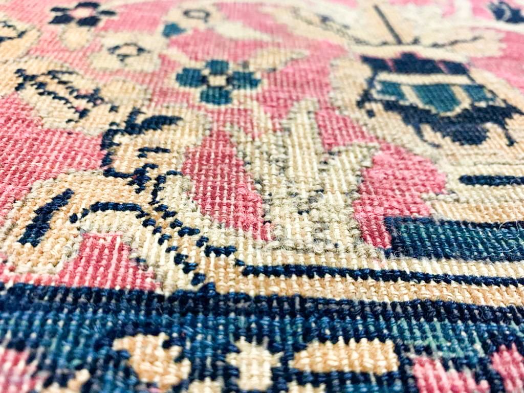 5x6 Pink and Navy Persian Rug
