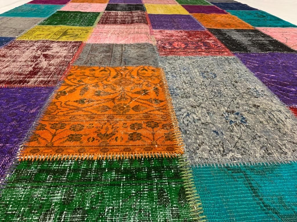 8x11 Multicolor Turkish Patchwork Rug