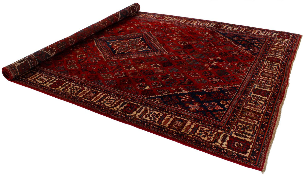 8x12 Red and Ivory Persian Rug