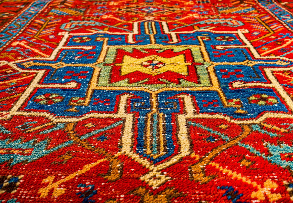 3x11 Red and Navy Persian Runner
