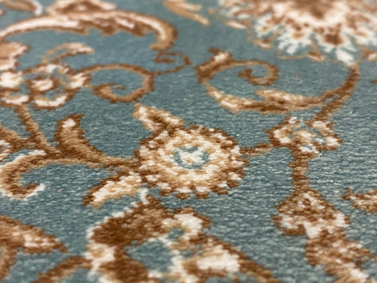 5x8 Green and Green Turkish Antep Rug