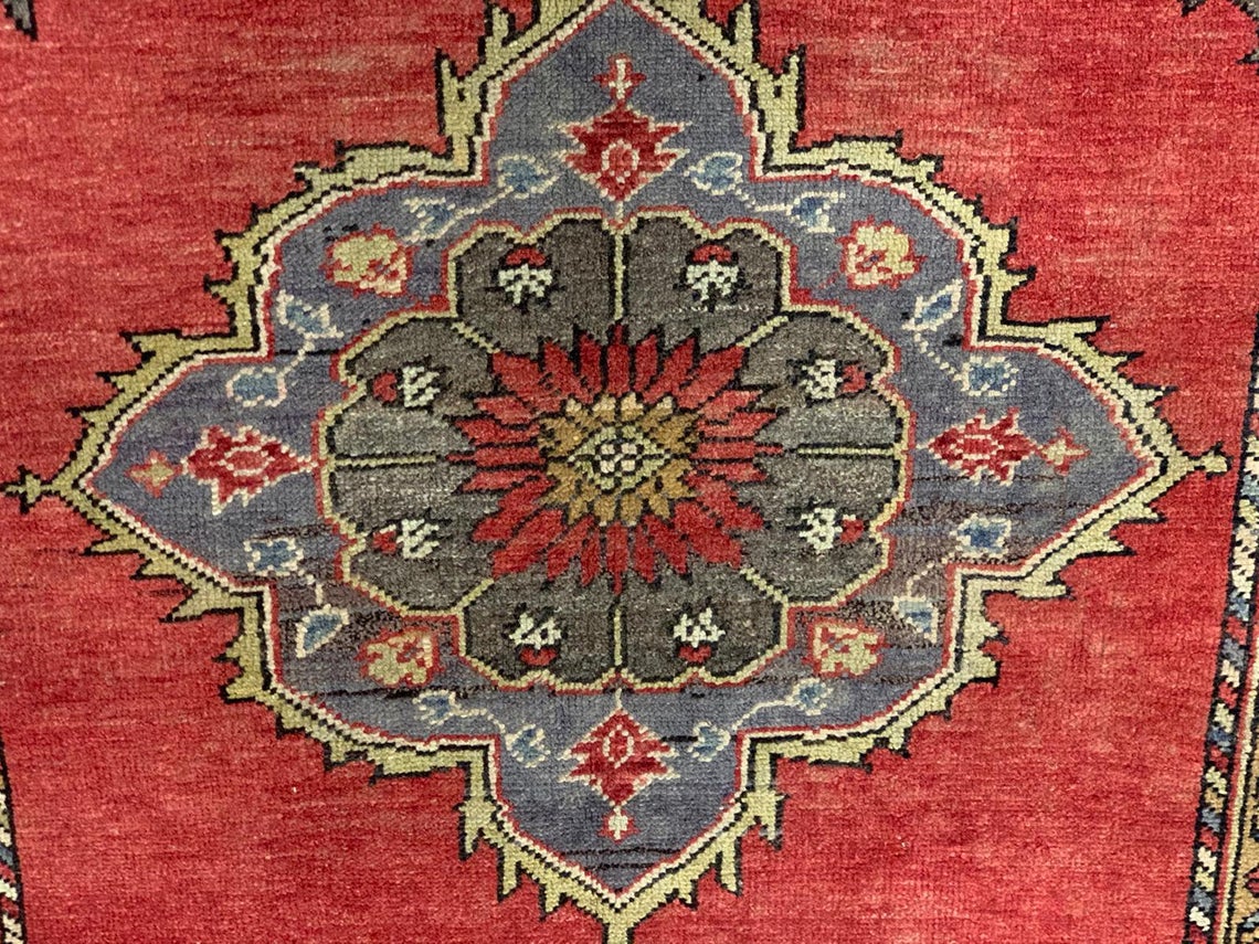 5x11 Red and Gray Turkish Tribal Runner