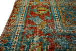 4x7 Blue and Red Persian Rug