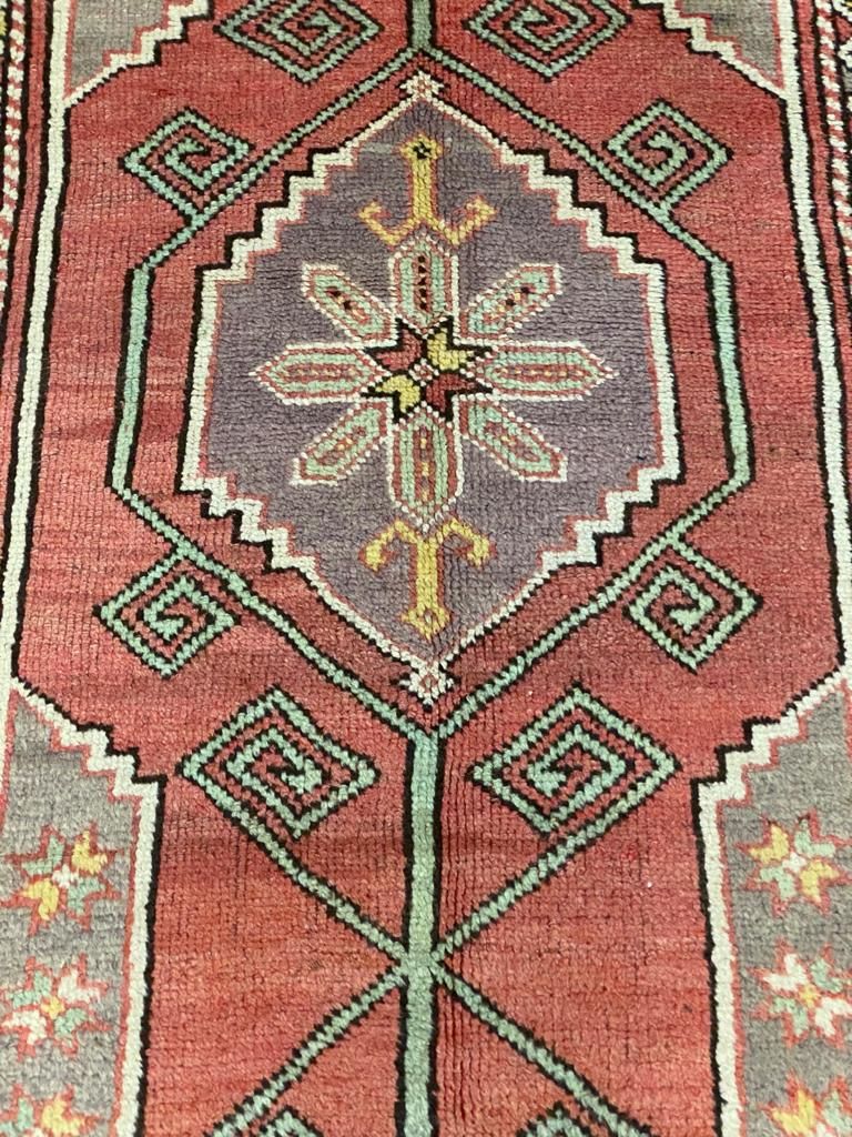 5x7 Red and Multicolor Turkish Tribal Rug