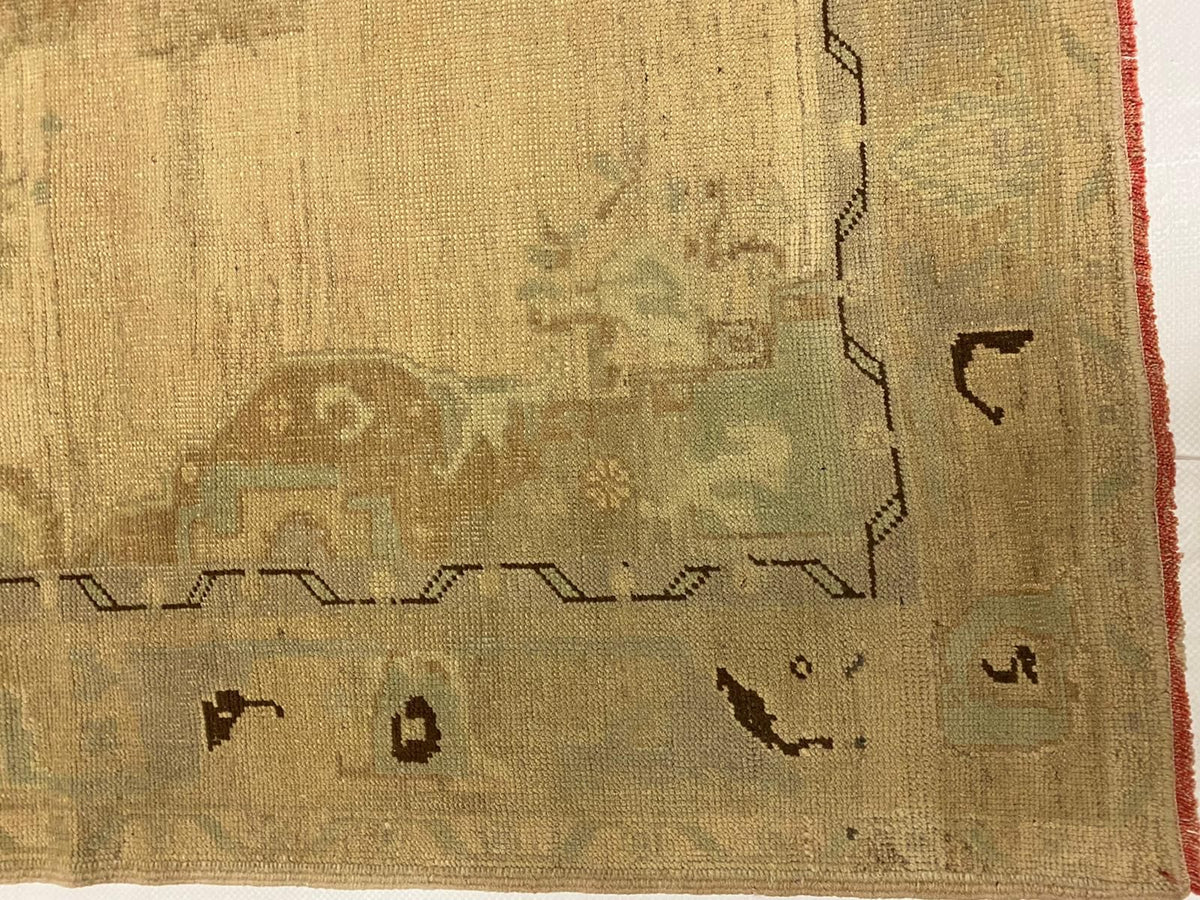 5x8 Ivory Turkish Tribal Rug