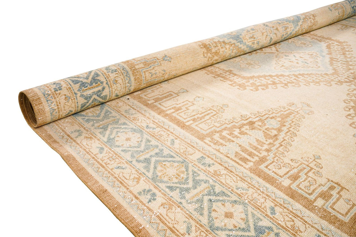 10x14 Beige and Blue Persian Traditional Rug