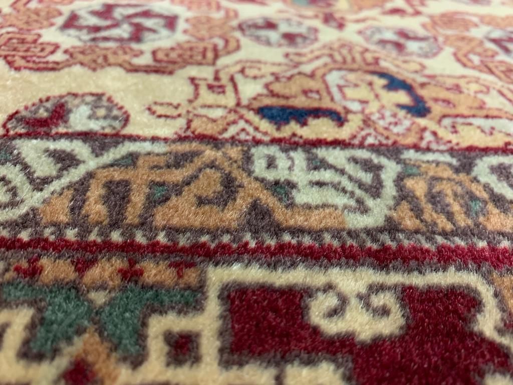 10x13 Gold and Red Turkish Silk Rug