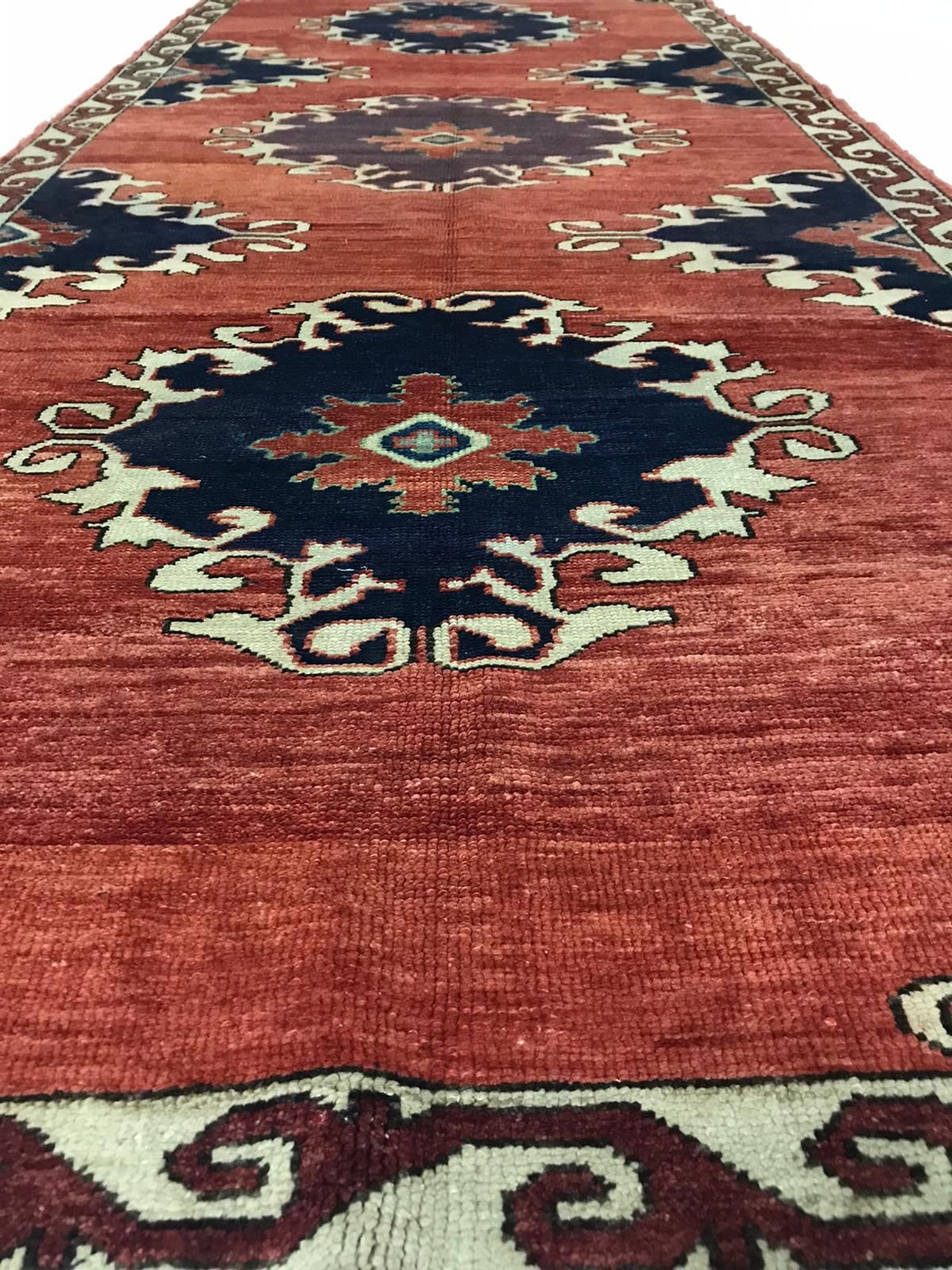 5x12 Red and Navy Turkish Tribal Runner