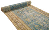 3x17 Green and Beige Persian Tribal Runner