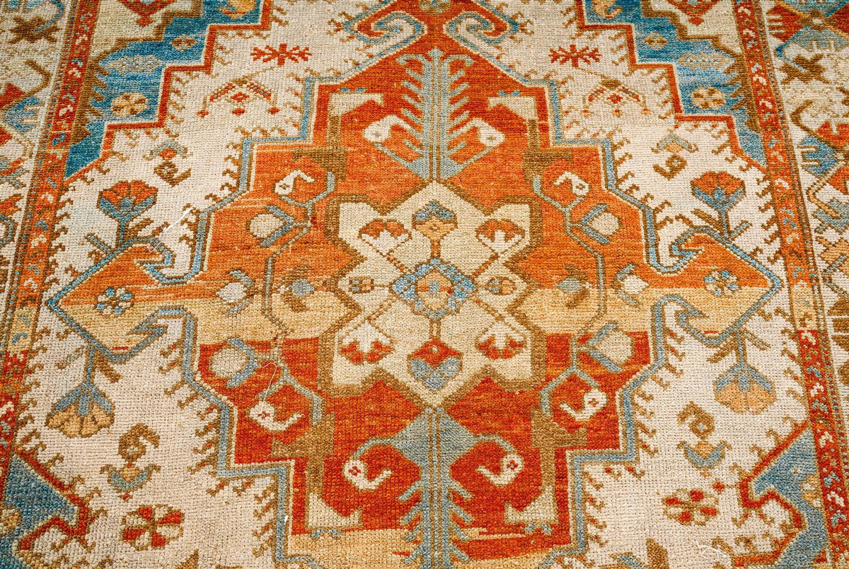 4x7 Beige and Rust Persian Rug